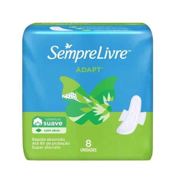 ABSORVENTE SEMPRE LIVRE SUAVE COM ABAS COM 8UN