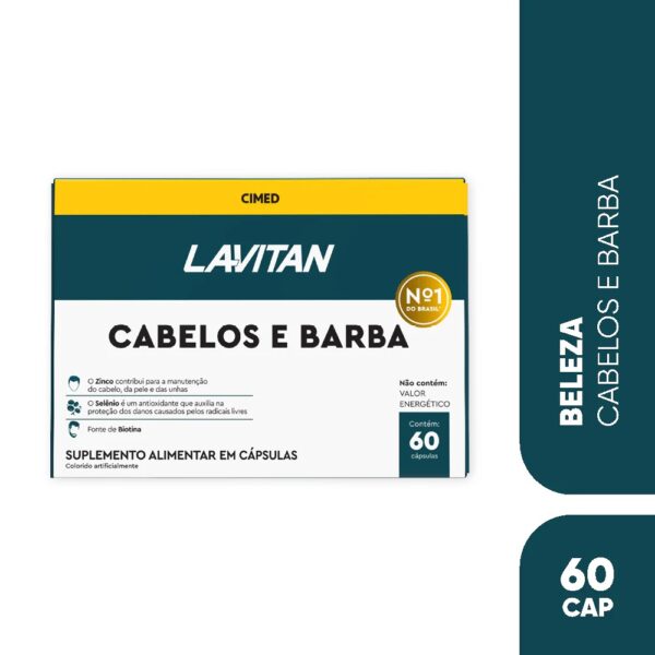 LAVITAN CABELOS E BARBA COM 60 CAPSULAS