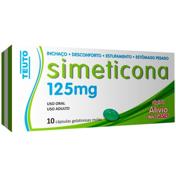 SIMETICONA 125MG TEUTO COM 10 CAPSULAS GELATINOSAS